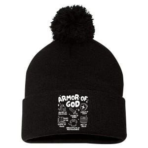 Armor Of God Christian Jesus Pom Pom 12in Knit Beanie