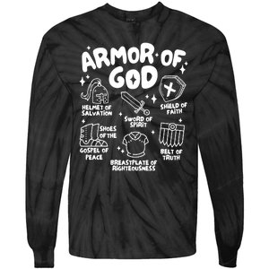 Armor Of God Christian Jesus Tie-Dye Long Sleeve Shirt