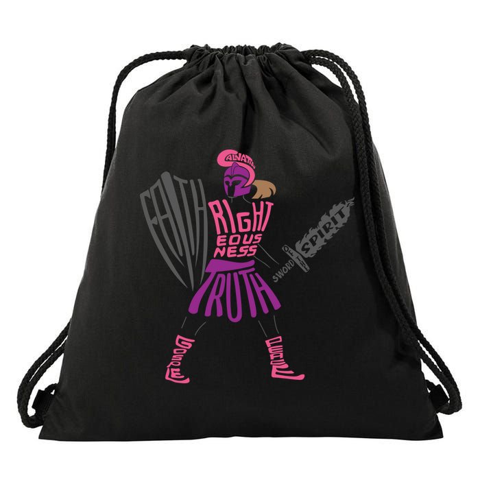 Armor of God Shield of Faith Sword of the Spirit Belt of Truth Drawstring Bag