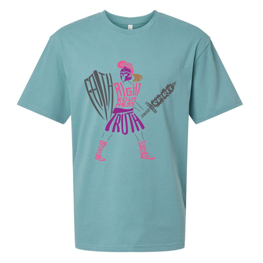 Armor of God Shield of Faith Sword of the Spirit Belt of Truth Sueded Cloud Jersey T-Shirt