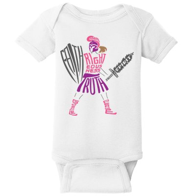 Armor of God Shield of Faith Sword of the Spirit Belt of Truth Baby Bodysuit