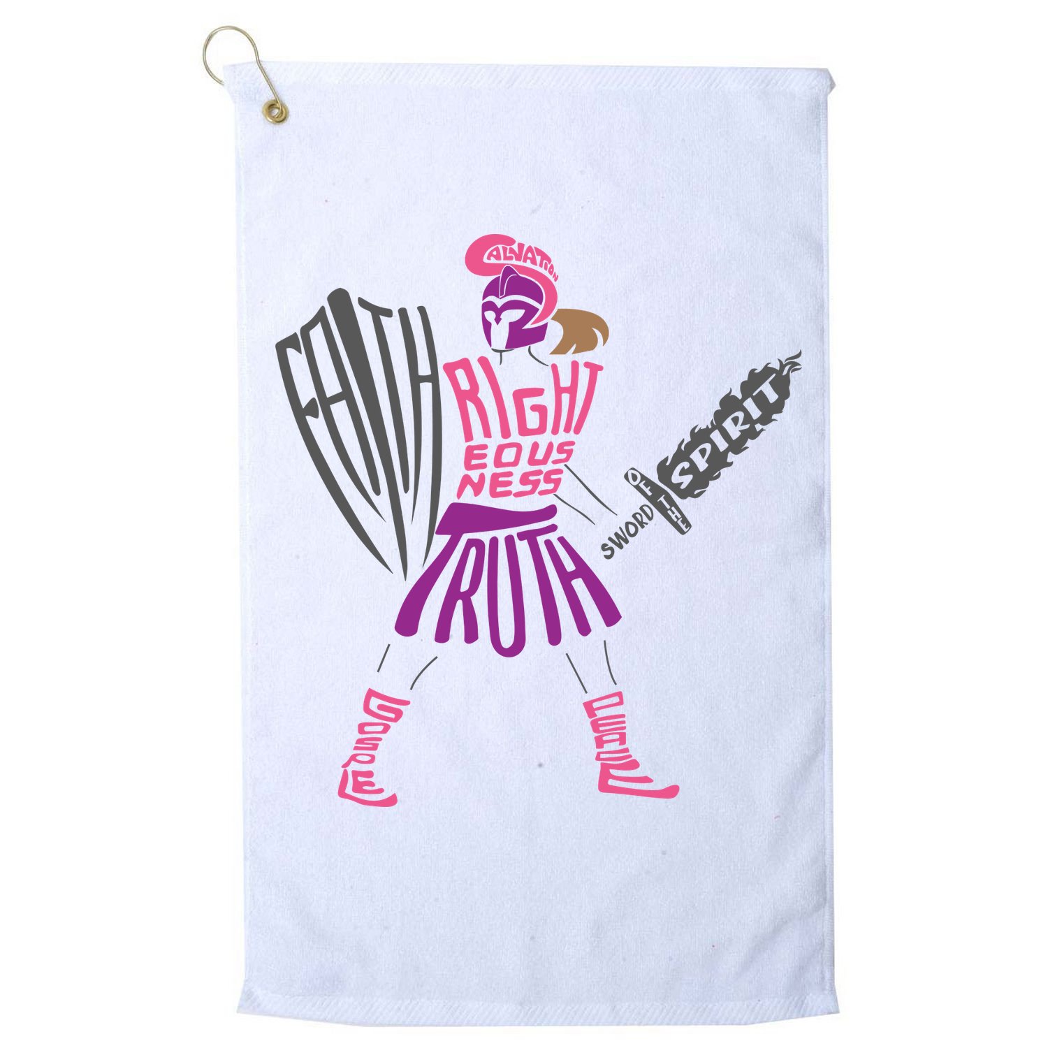 Armor of God Shield of Faith Sword of the Spirit Belt of Truth Golf Towel
