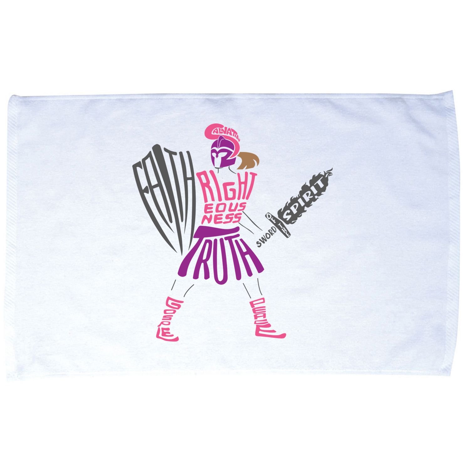 Armor of God Shield of Faith Sword of the Spirit Belt of Truth Microfiber Hand Towel