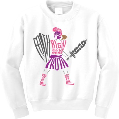 Armor of God Shield of Faith Sword of the Spirit Belt of Truth Kids Sweatshirt