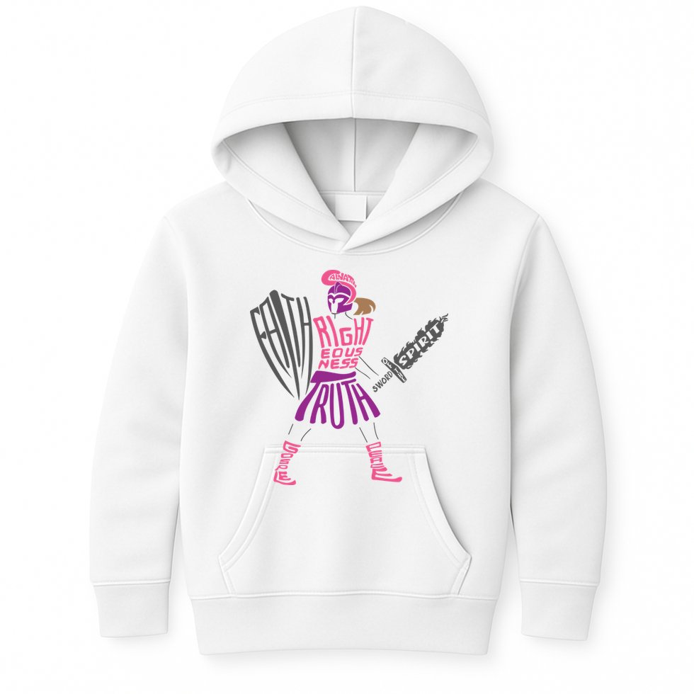 Armor of God Shield of Faith Sword of the Spirit Belt of Truth Kids Hoodie
