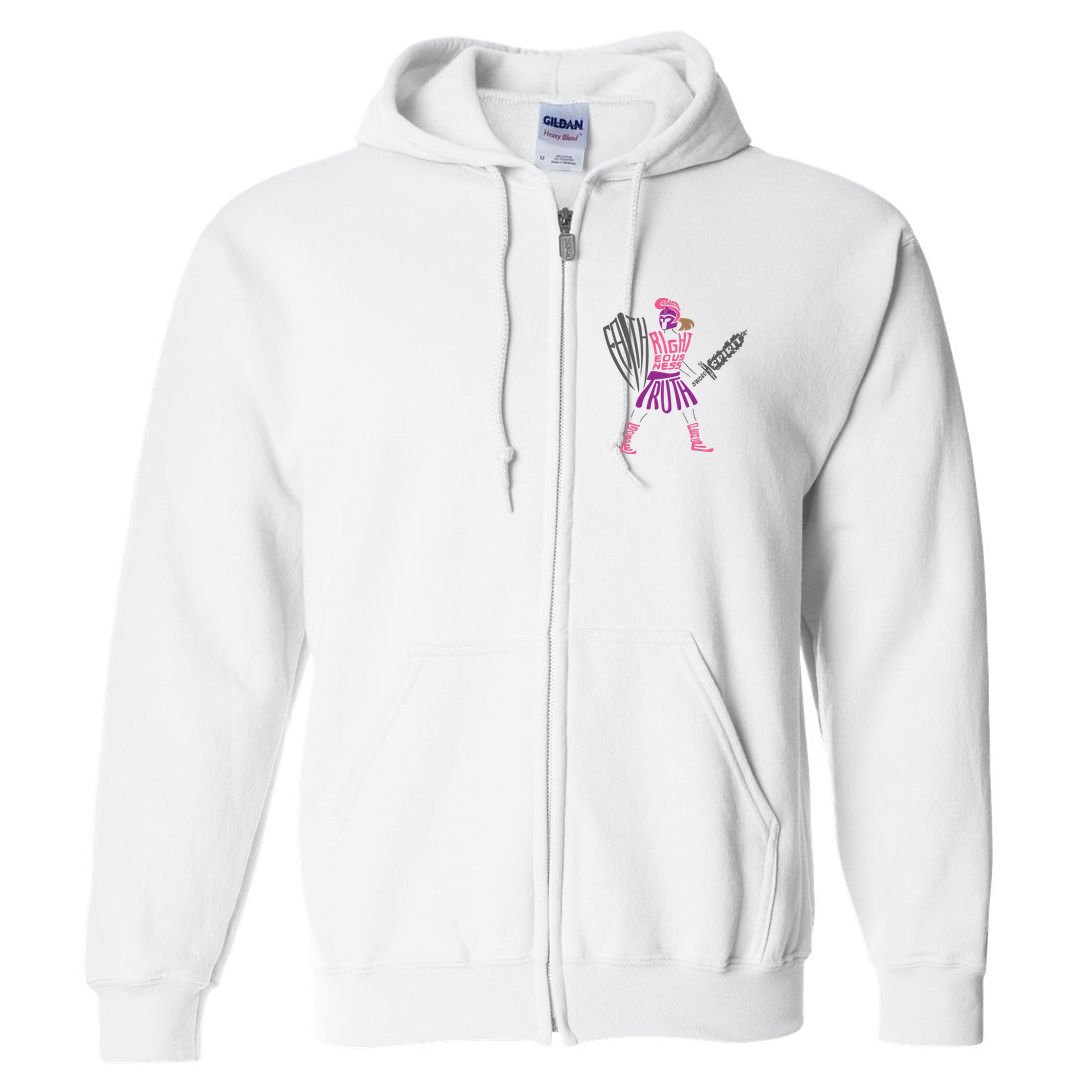 Armor of God Shield of Faith Sword of the Spirit Belt of Truth Full Zip Hoodie