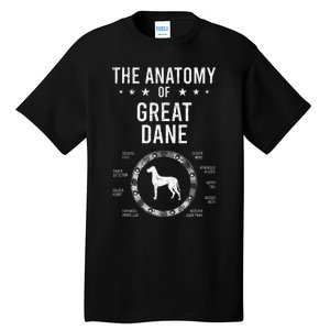 Anatomy of Great Dane Dog Lover Tall T-Shirt