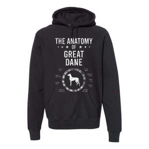 Anatomy of Great Dane Dog Lover Premium Hoodie