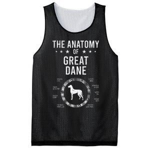 Anatomy of Great Dane Dog Lover Mesh Reversible Basketball Jersey Tank