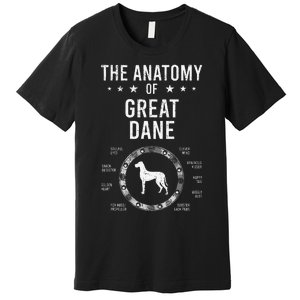 Anatomy of Great Dane Dog Lover Premium T-Shirt