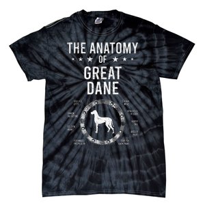 Anatomy of Great Dane Dog Lover Tie-Dye T-Shirt