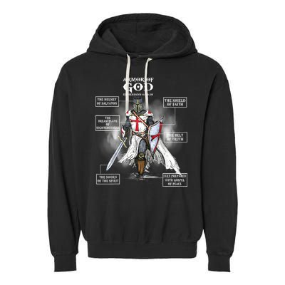 Armor Of God Bible Verse Great Gift For Religious Christian Garment-Dyed Fleece Hoodie