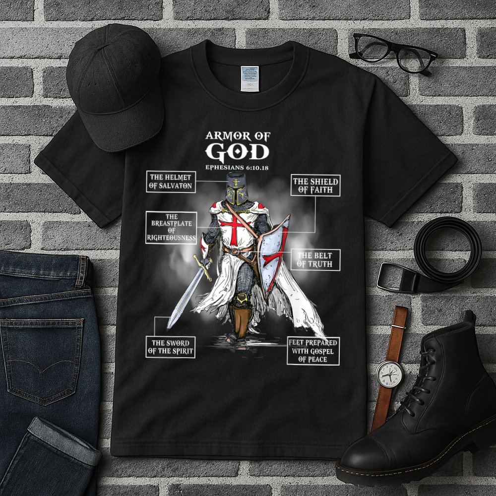 Armor Of God Bible Verse Great Gift For Religious Christian Tall T-Shirt