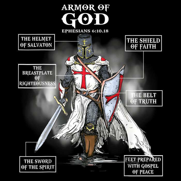 Armor Of God Bible Verse Great Gift For Religious Christian Tall T-Shirt