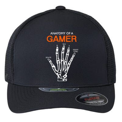 Anatomy Of Gamer Funny Gaming Flexfit Unipanel Trucker Cap