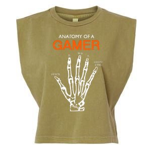 Anatomy Of Gamer Funny Gaming Garment-Dyed Women's Muscle Tee