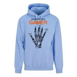 Anatomy Of Gamer Funny Gaming Unisex Surf Hoodie