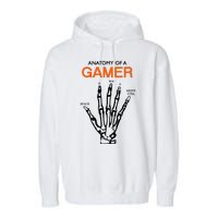 Anatomy Of Gamer Funny Gaming Garment-Dyed Fleece Hoodie