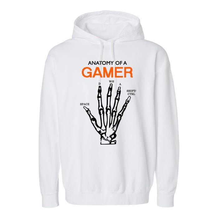 Anatomy Of Gamer Funny Gaming Garment-Dyed Fleece Hoodie