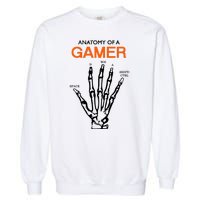 Anatomy Of Gamer Funny Gaming Garment-Dyed Sweatshirt