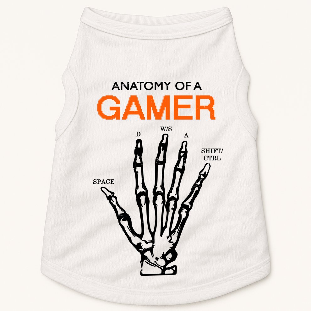 Anatomy Of Gamer Funny Gaming Doggie Tank