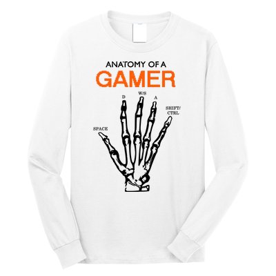 Anatomy Of Gamer Funny Gaming Long Sleeve Shirt