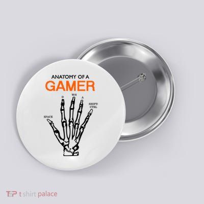 Anatomy Of Gamer Funny Gaming Button