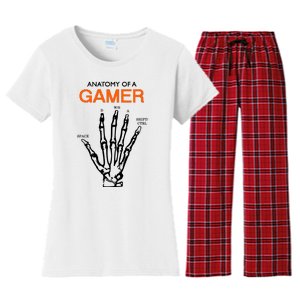 Anatomy Of Gamer Funny Gaming Women's Flannel Pajama Set