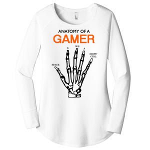 Anatomy Of Gamer Funny Gaming Women's Perfect Tri Tunic Long Sleeve Shirt