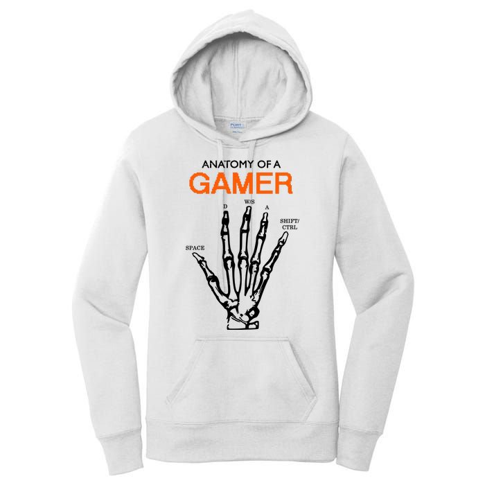 Anatomy Of Gamer Funny Gaming Women's Pullover Hoodie