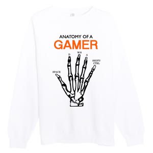 Anatomy Of Gamer Funny Gaming Premium Crewneck Sweatshirt