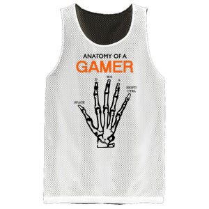 Anatomy Of Gamer Funny Gaming Mesh Reversible Basketball Jersey Tank