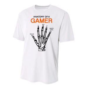 Anatomy Of Gamer Funny Gaming Performance Sprint T-Shirt