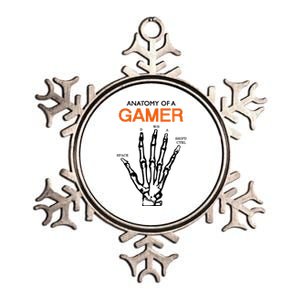 Anatomy Of Gamer Funny Gaming Metallic Star Ornament