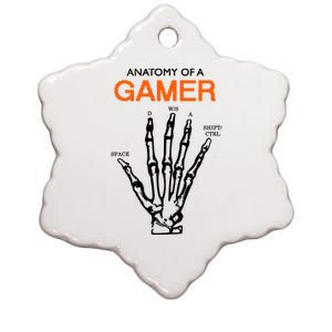 Anatomy Of Gamer Funny Gaming Ceramic Star Ornament