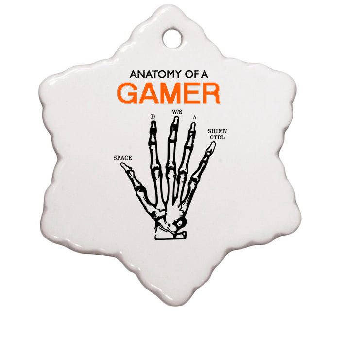 Anatomy Of Gamer Funny Gaming Ceramic Star Ornament