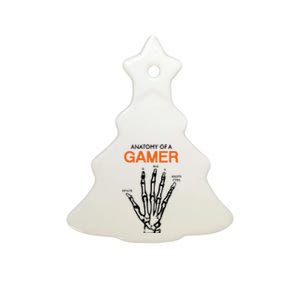 Anatomy Of Gamer Funny Gaming Ceramic Tree Ornament