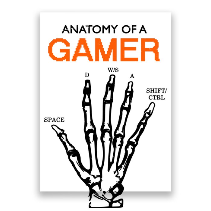 Anatomy Of Gamer Funny Gaming Poster