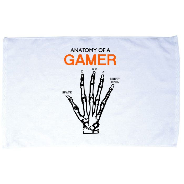 Anatomy Of Gamer Funny Gaming Microfiber Hand Towel