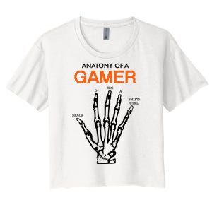 Anatomy Of Gamer Funny Gaming Women's Crop Top Tee