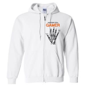 Anatomy Of Gamer Funny Gaming Full Zip Hoodie