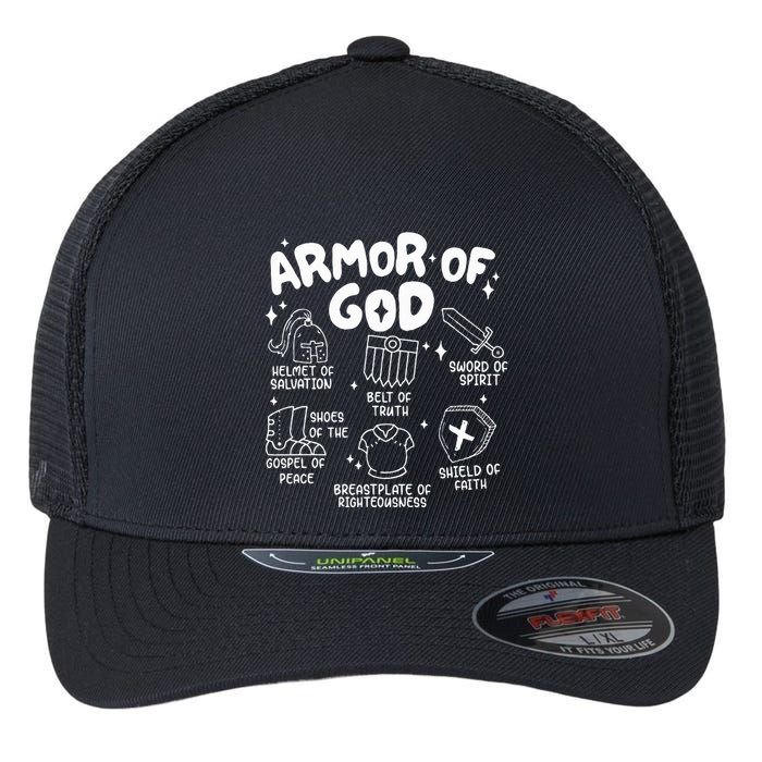 Armor Of God put on the armor of God Christian bible verses Flexfit Unipanel Trucker Cap