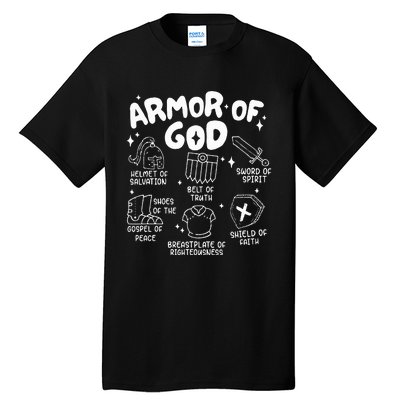 Armor Of God put on the armor of God Christian bible verses Tall T-Shirt