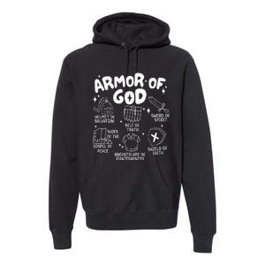 Armor Of God put on the armor of God Christian bible verses Premium Hoodie