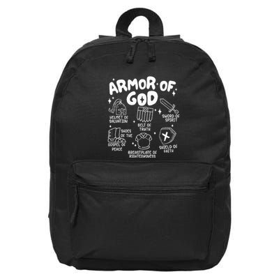 Armor Of God put on the armor of God Christian bible verses 16 in Basic Backpack