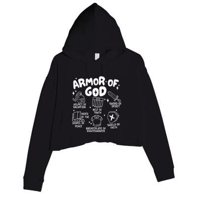 Armor Of God put on the armor of God Christian bible verses Crop Fleece Hoodie