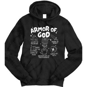 Armor Of God put on the armor of God Christian bible verses Tie Dye Hoodie