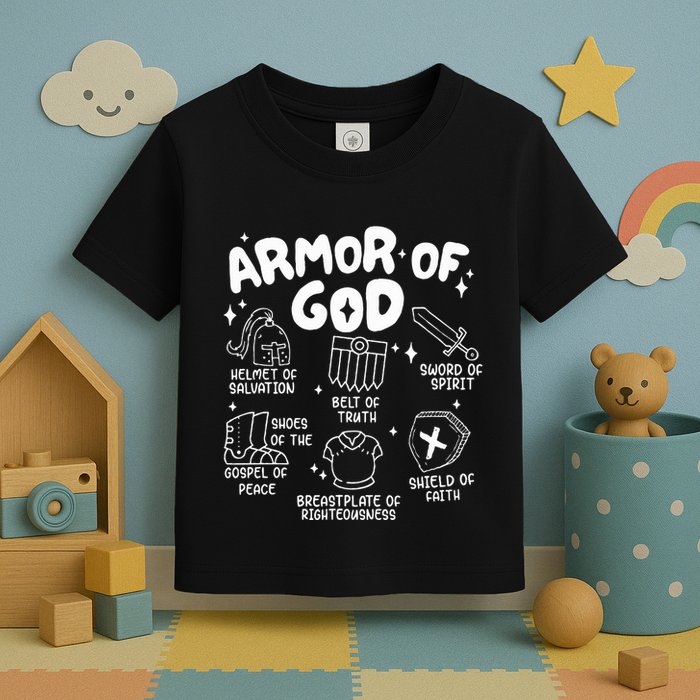 Armor Of God put on the armor of God Christian bible verses Toddler T-Shirt