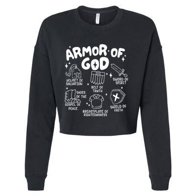 Armor Of God put on the armor of God Christian bible verses Cropped Pullover Crew