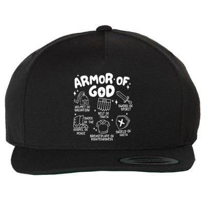 Armor Of God put on the armor of God Christian bible verses Wool Snapback Cap